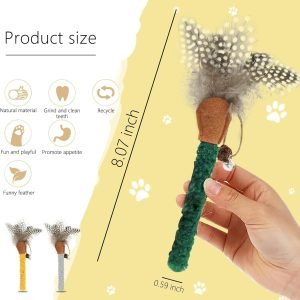 Catnip & Silvervine Chew Sticks with Feather