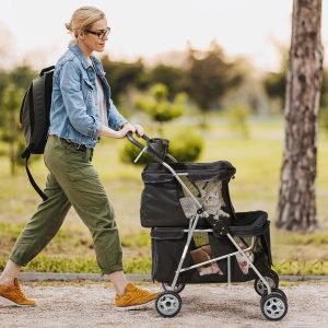 4-Wheel Double-Decker Pet Stroller