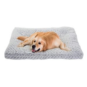 Rose Velvet Plush Dog Bed Pad